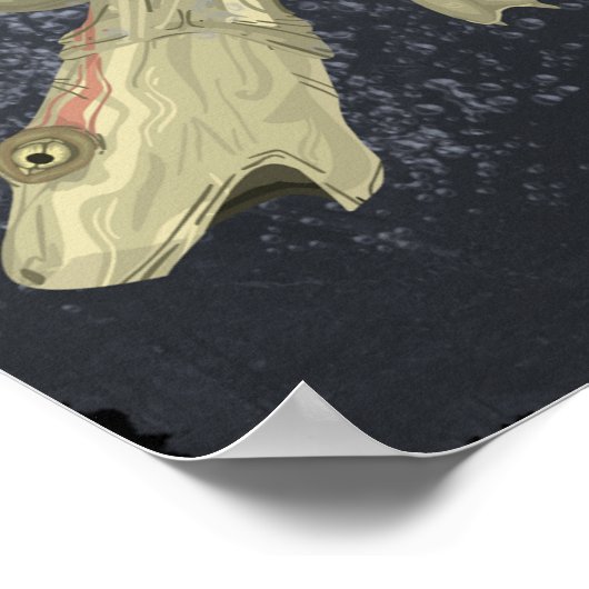 Poster Turtle Dives Trop Profond (Coin)