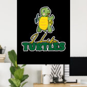 Poster Turtle Lover | J'Aime Les Tortues (Bureau à domicile)