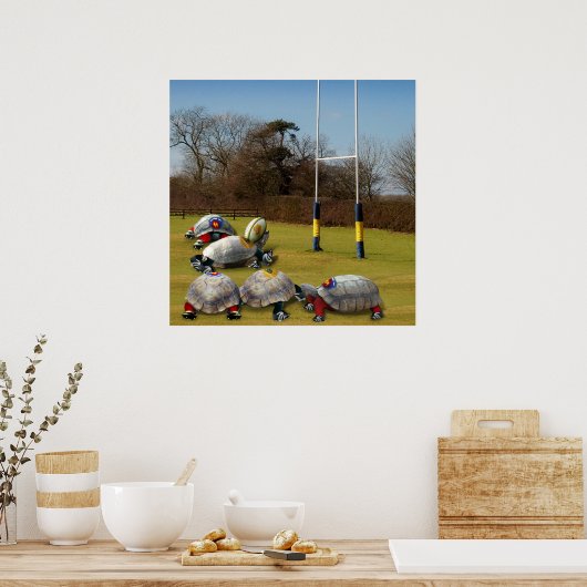 Poster Turtle Rugby (Cuisine)