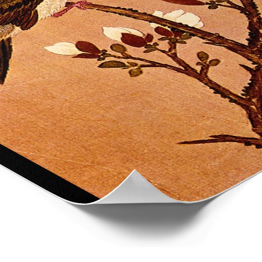 Poster Turtledove sur Flower Branch_L'Orient (Coin)
