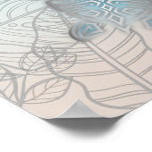 Poster Turtles d'argent Turquoise Beach Mariage (Coin)