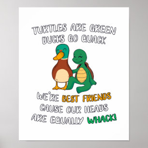 Poster Turtles Green Ducks Quack