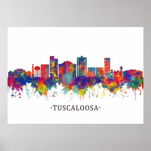 Poster Tuscaloosa Alabama Skyline (Devant)