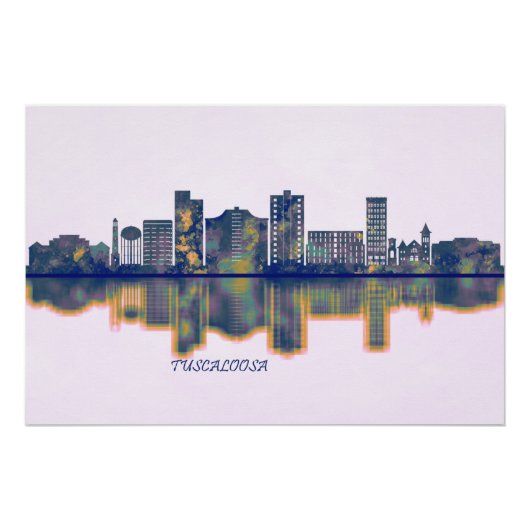 Poster Tuscaloosa Skyline (Devant)