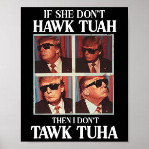 Poster Tush 2024 Hawk Tuah Trump Embarring Airport