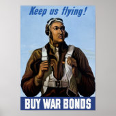 Poster Tuskegee Airmen - Keep Us Flying - 2ÈME GUERRE MON (Devant)