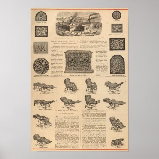 Poster Tuttle et Bailey Manufacturing Company (Devant)