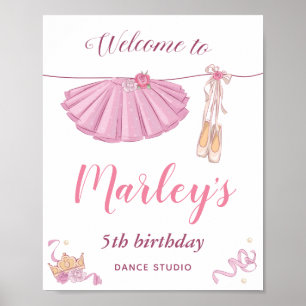 Poster Tutu Ballerina Danse N'importe quel âge Anniversai