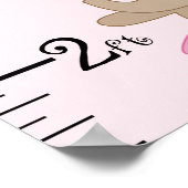 Poster Tutu Cute Ballet Animaux Graphique de croissance G (Coin)