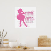 Poster Tutu Cute (Rose) (Cuisine)
