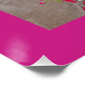 Poster Tuxedo Cat Maroon Dark Pink Cats and Flowers (Coin)