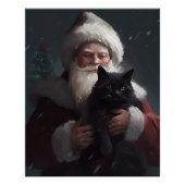 Poster Tuxedo Chat avec Noël Festif du Père Noël (Devant)