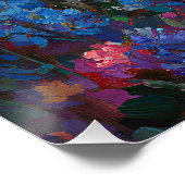 Poster Tuxedo Chat Colorful Lupine Fleurs Peinture (Coin)