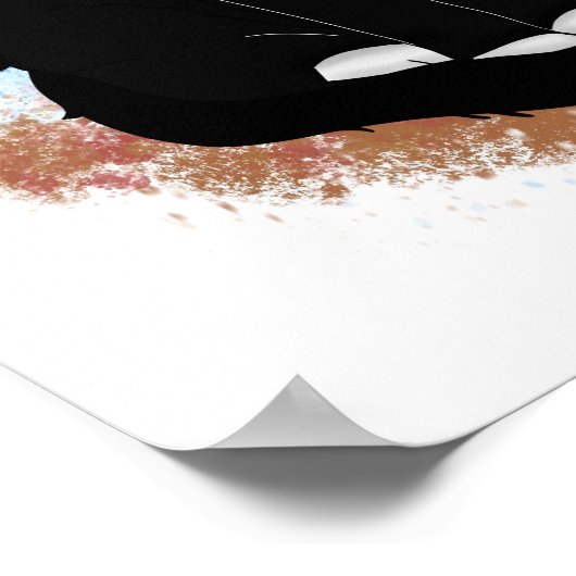 Poster Tuxedo Chat et Lilies | Devis inspirant (Coin)