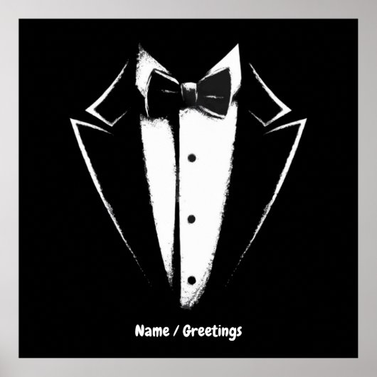 Poster Tuxedo Classic Party Funny Concert Festival Design (Devant)
