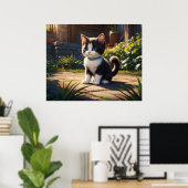 Poster *~* Tuxedo Garden Kitty Chat 5:4 Feline Kitten (Bureau à domicile)