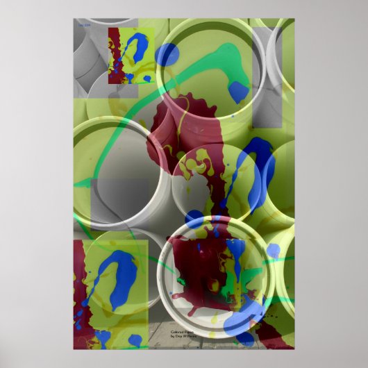 Poster Tuyaux colorés (Devant)