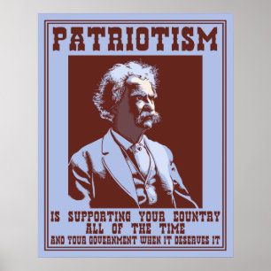 Poster Twain - Patriotisme