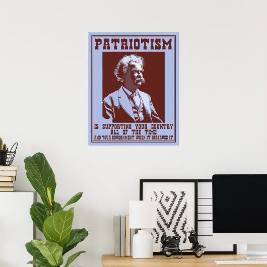 Poster Twain - Patriotisme (Bureau à domicile)