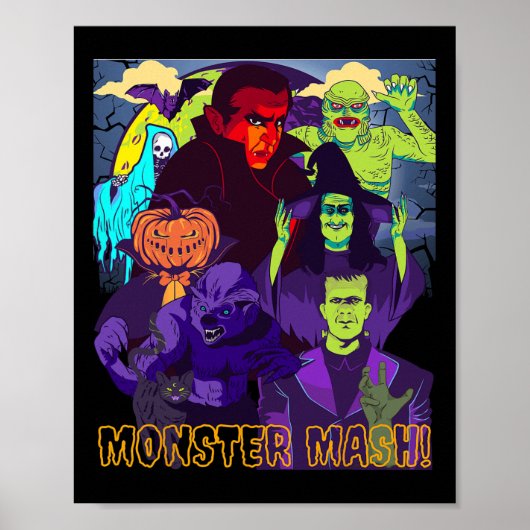 Poster Twear Tee's Monster Mash Costume d'Halloween Fun M (Devant)