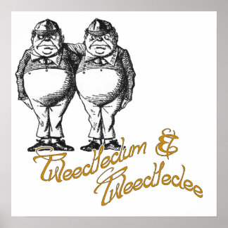 Poster Tweedledum & Tweedledee