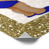 Poster tweeling, sekse openbaren, goud, glitter (Hoek)