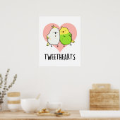 Poster Tweethearts Funny Inséparables Pun (Cuisine)