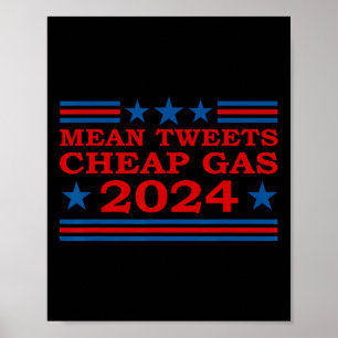 Poster Tweets Gaz bon marché 2024 Élections pro-Trump amu