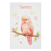 Poster Tweets tropicaux Parrot Baby Girl (Devant)