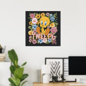 Poster TWEETY™ Broderie Florale Graphique (Bureau à domicile)