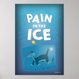 Poster TWEETY™ & SYLVESTER™ "Douleur dans la glace"