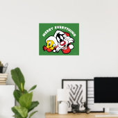 Poster TWEETY™ & SYLVESTER™ "Joyeux tout" (Bureau à domicile)