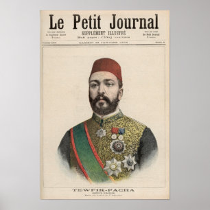 Poster Twefik Pasha Khedive d'Egypte