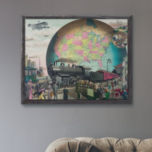 Poster Twentieth Century Transport, Vintage 1910