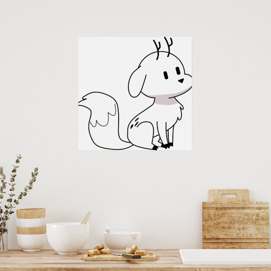 Poster Twig Deerfox Hilda (Cuisine)