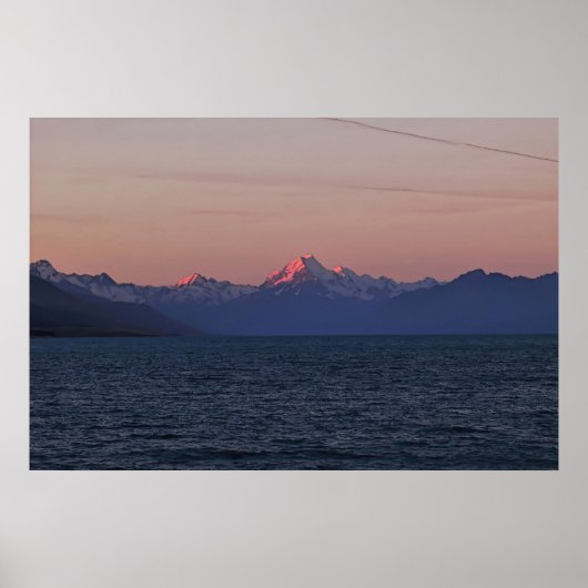 Poster Twilgiht on Lake Pukaki (Devant)