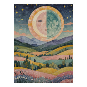 Poster Twilight Hillside