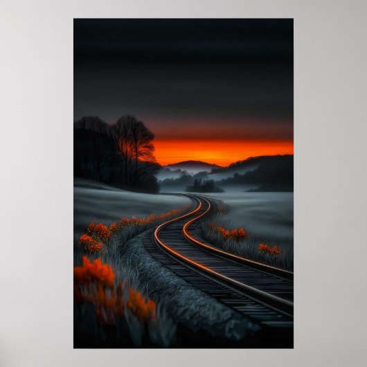Poster Twilight Rails: Path to the Horizon (Devant)