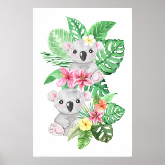 Poster Twin Baby Koalas