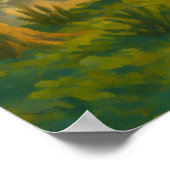 Poster Twin Blossoms - Peinture sur le chemin de jardin p (Coin)