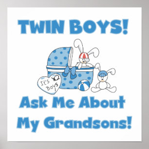 Poster Twin Boys Grandsons Cadfts