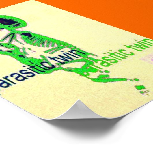 Poster Twin parasite (affiche) vert (Coin)