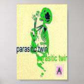 Poster Twin parasite (affiche) vert (Devant)