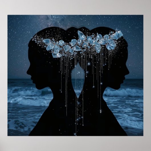 Poster Twin Souls Beneath the Stars (Devant)