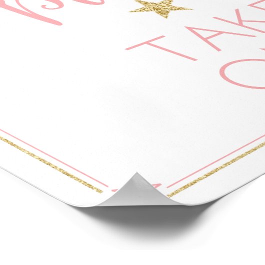 Poster Twinkle Baby shower Twinkle prendre un signe (Coin)