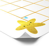 Poster Twinkle Little Star Baby shower Anniversaire Devin (Coin)