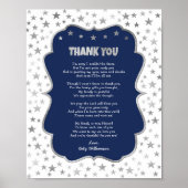 Poster Twinkle Little Star Baby shower merci signe (Devant)