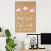 Poster Twinkle Sprinkle Baby Girl Douche Boho Bienvenue (Bureau à domicile)