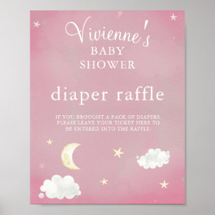 Poster Twinkle Star Blush Baby shower rose