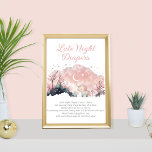 Poster Twinkle Star Unicorn Douche Late Night Diapers<br><div class="desc">Joignez-vous à une fête car la future maman accueille sa petite étoile brillante dans le monde. Vous êtes cordialement invité à un baby shower à thème Twinkle Twinkle Little Star en l'honneur de la future mère et de son lot de joie. Rassemblez-vous sous le ciel scintillant pour la douche avec...</div>